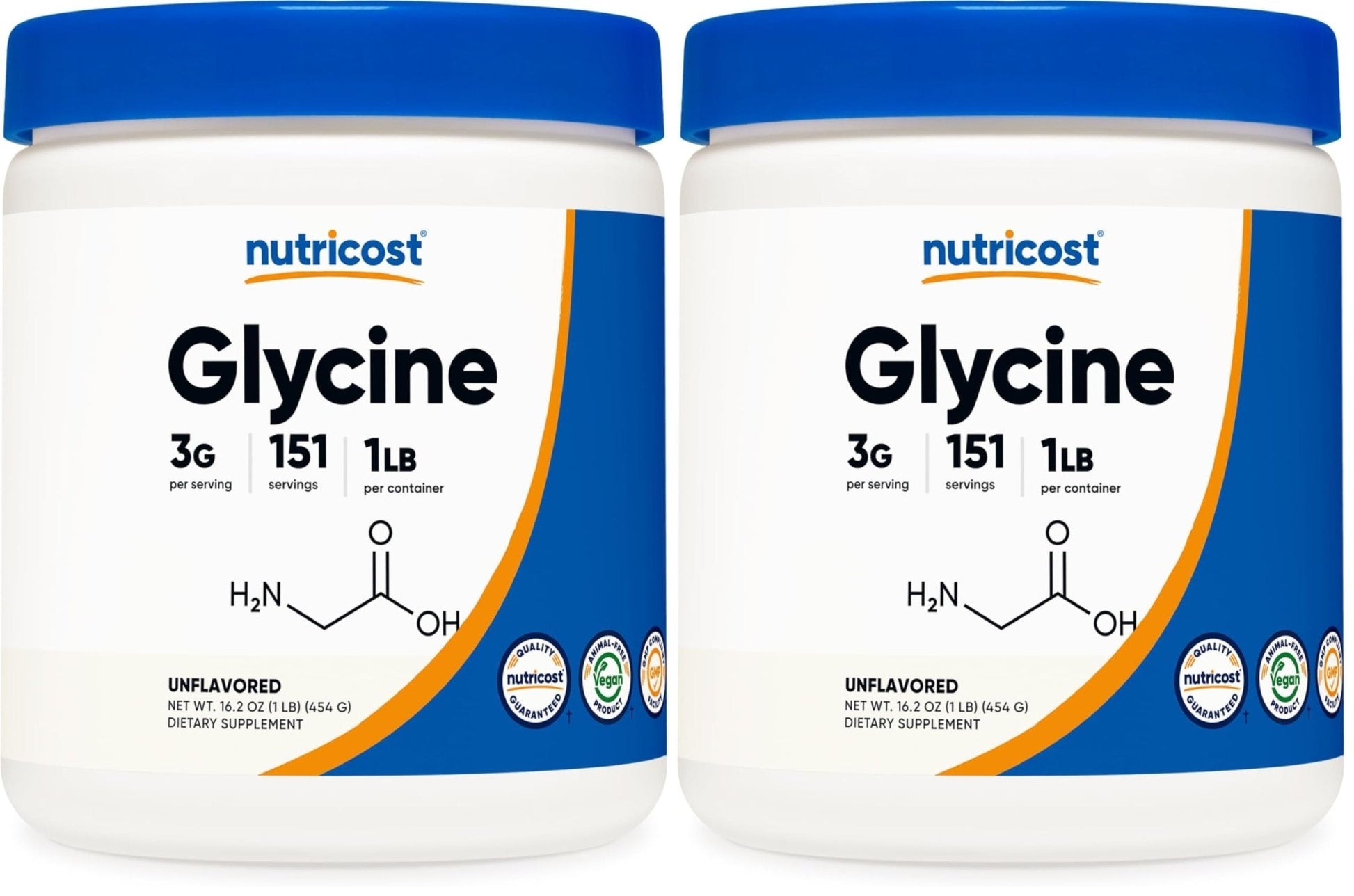 Nutricost Glycine Powder 1lb - Non-GMO, Gluten Free - PrimeBioHealth - canada supplements