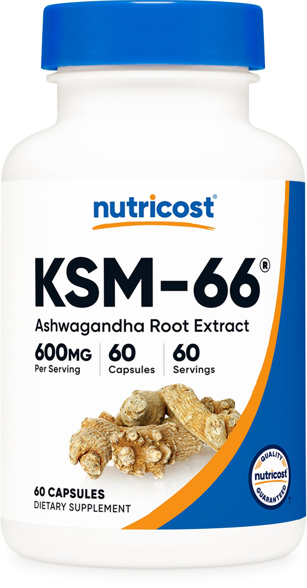 Nutricost KSM-66 Ashwagandha Root Extract (600mg) 60 Capsules | 5% Withanolides & BioPerine, Full-Spectrum Root Extract - PrimeBioHealth - canada supplements