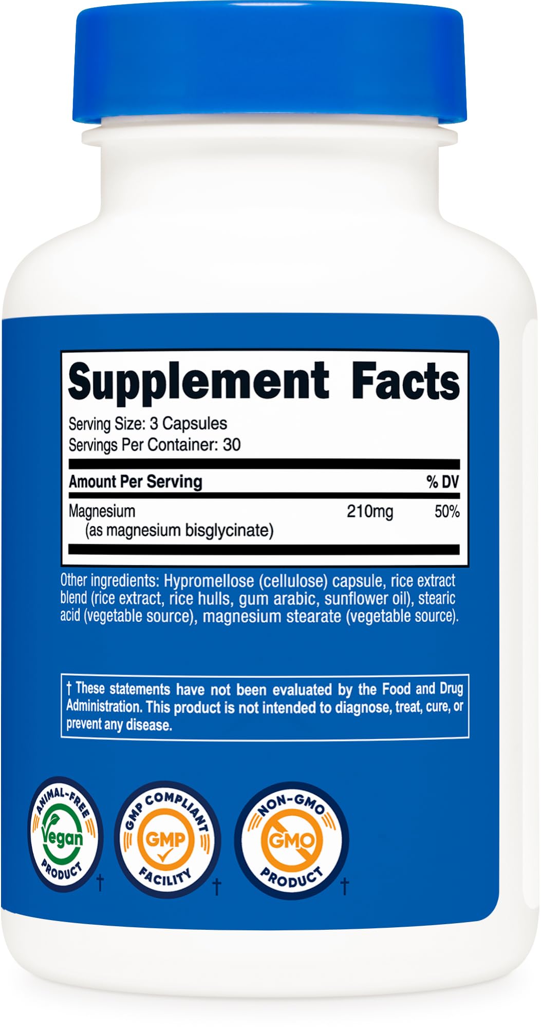 Nutricost Magnesium Glycinate Capsules, 180 Capsules, 210mg | Gentle Absorption, Magnesium Glycinate Supplement - PrimeBioHealth - canada supplements