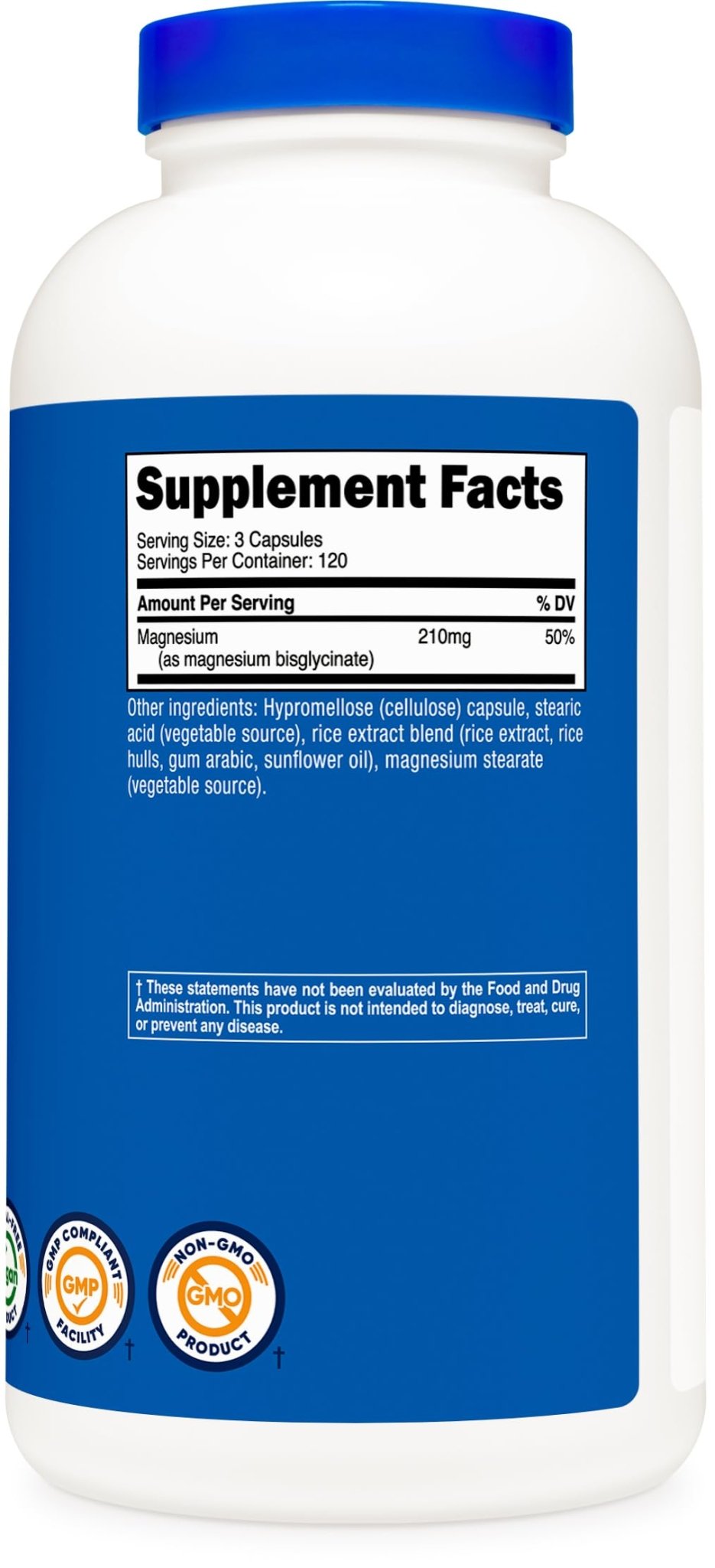Nutricost Magnesium Glycinate Capsules, 180 Capsules, 210mg | Gentle Absorption, Magnesium Glycinate Supplement - PrimeBioHealth - canada supplements