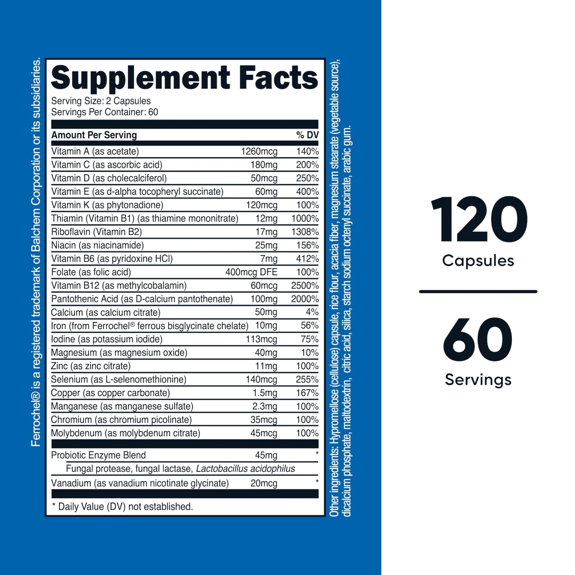 Nutricost Multivitamin with Probiotics 120 Vegetarian Capsules - Packed with Vitamins & Minerals - PrimeBioHealth - canada supplements