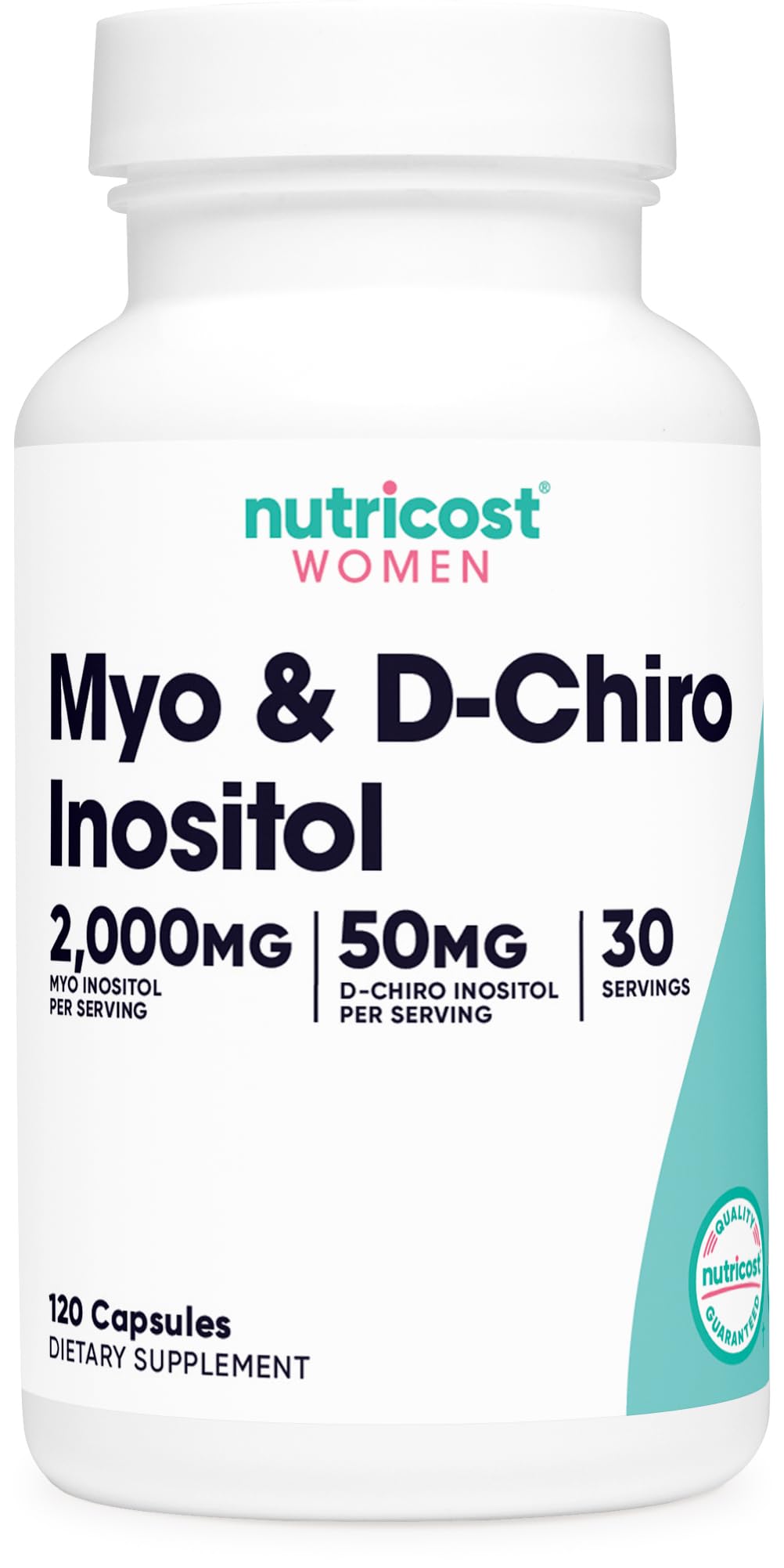 Nutricost Myo Inositol & D-Chiro Inositol for Women 2000mg, 120 Capsules, 2000mg Myo & 50mg D-Chiro Per Serving, 30 Servings - PrimeBioHealth - canada supplements