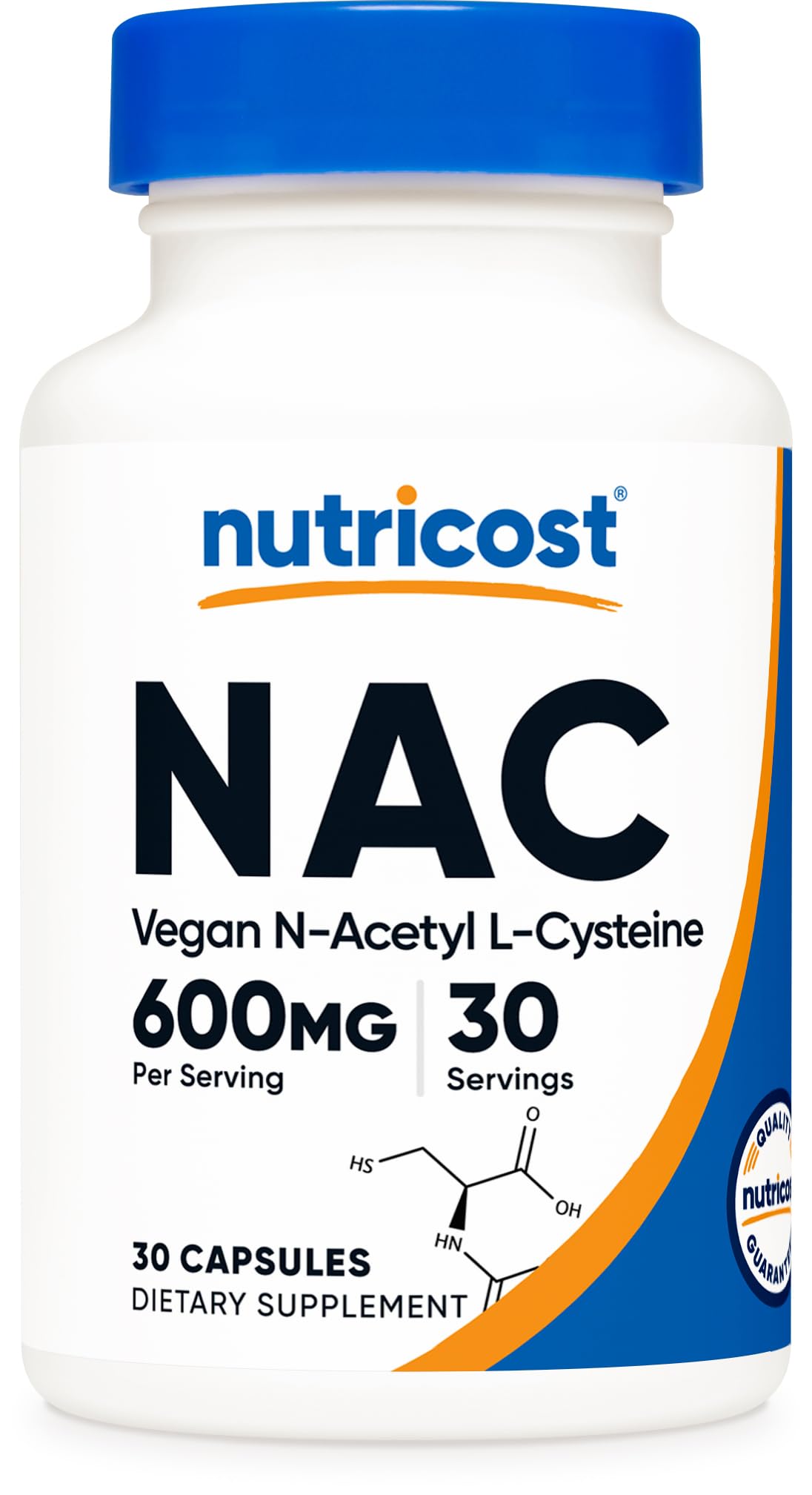 Nutricost N-Acetyl L-Cysteine (NAC) 600mg, 180 Capsules | GMO-Free And Gluten Free - PrimeBioHealth - canada supplements