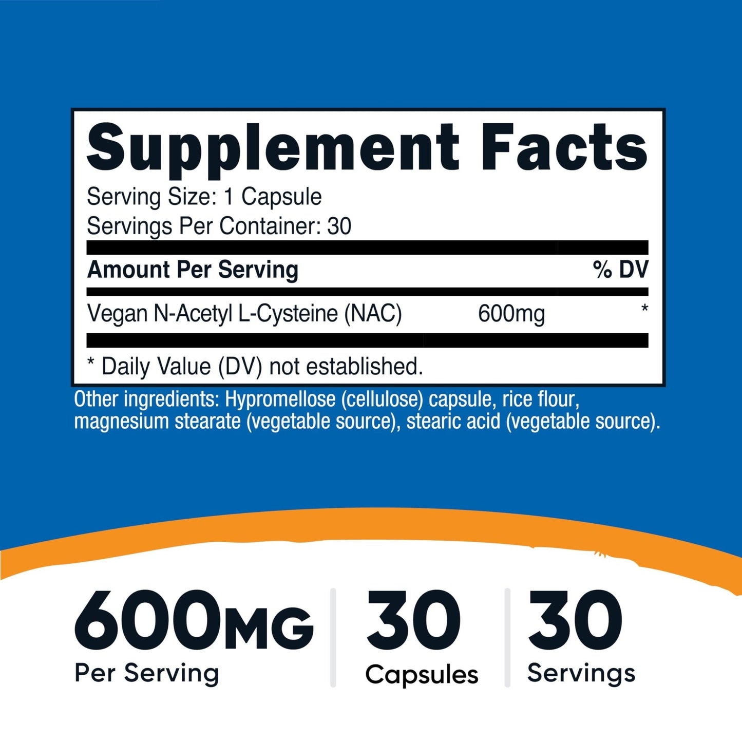 Nutricost N-Acetyl L-Cysteine (NAC) 600mg, 180 Capsules | GMO-Free And Gluten Free - PrimeBioHealth - canada supplements