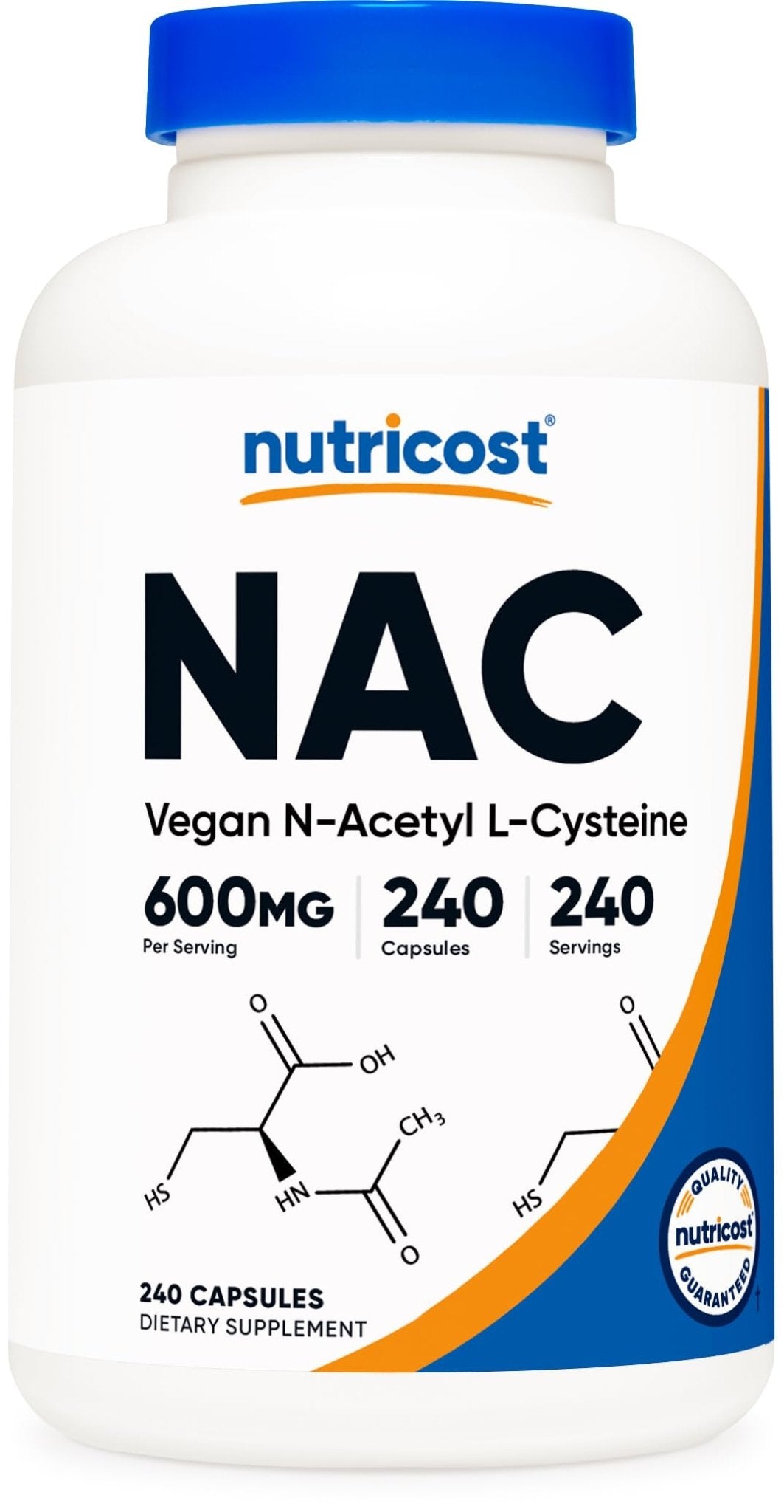 Nutricost N-Acetyl L-Cysteine (NAC) 600mg, 180 Capsules | GMO-Free And Gluten Free - PrimeBioHealth - canada supplements