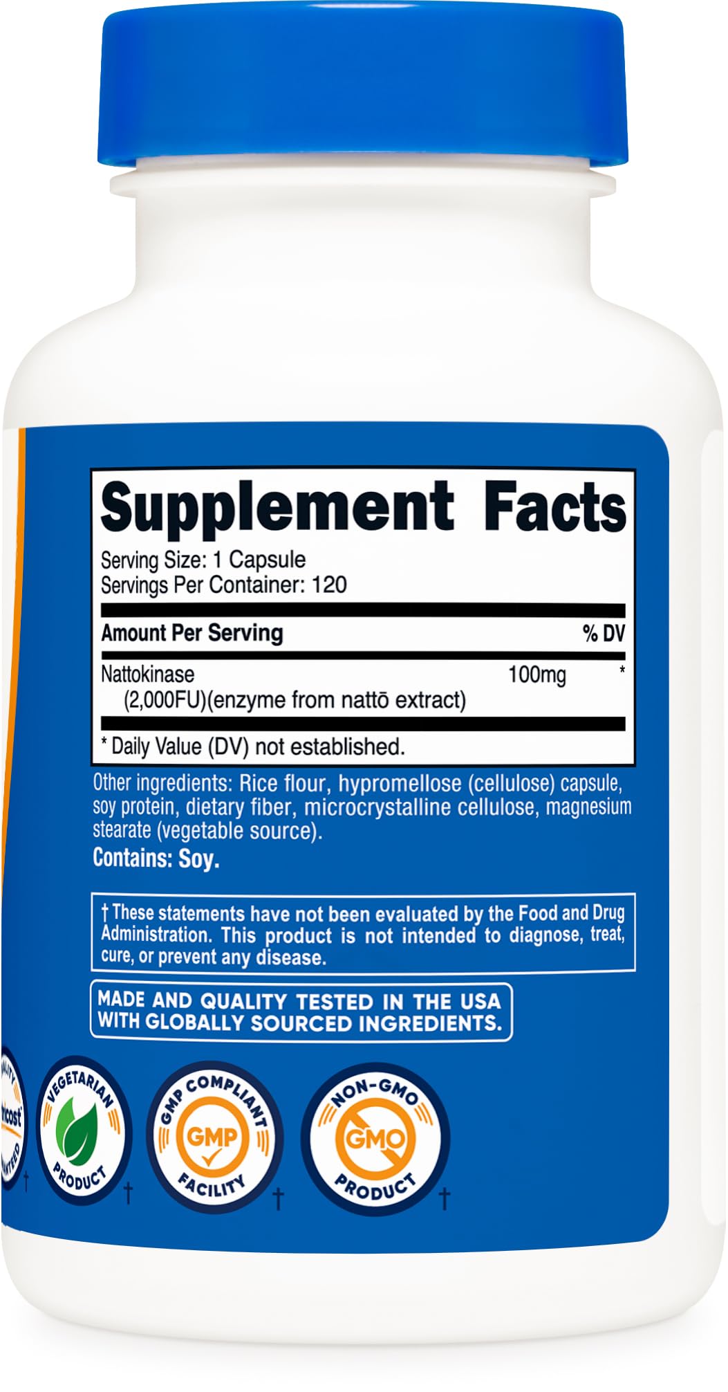 Nutricost Nattokinase 2,000FU, 120 Capsules - Gluten Free, Non-GMO, Vegetarian Friendly - PrimeBioHealth - canada supplements
