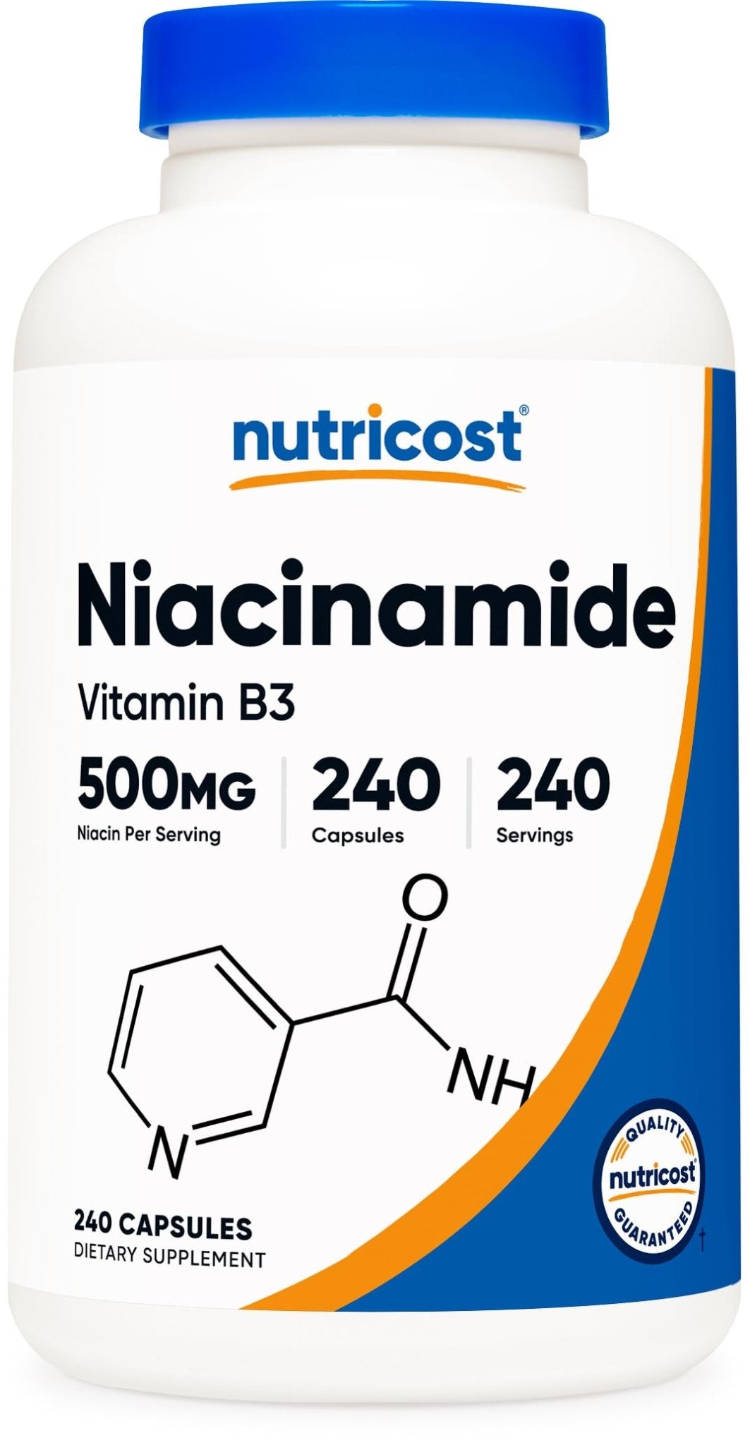 Nutricost Niacinamide (Vitamin B3) 500mg, 240 Capsules - Non-GMO, Gluten Free, Flush Free Vitamin B3 - PrimeBioHealth - canada supplements
