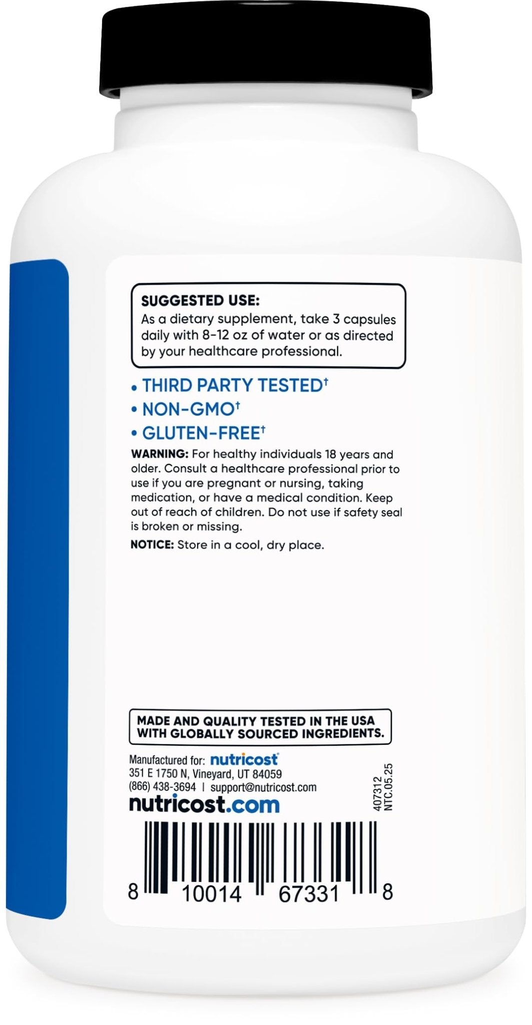 Nutricost Nitric Oxide Booster 2250mg, 180 Capsules - 750mg Per Casule, 60 Servings - Gluten Free and Non-GMO | 750mg Per Casule, 60 Servings, GMO-Free - PrimeBioHealth - canada supplements