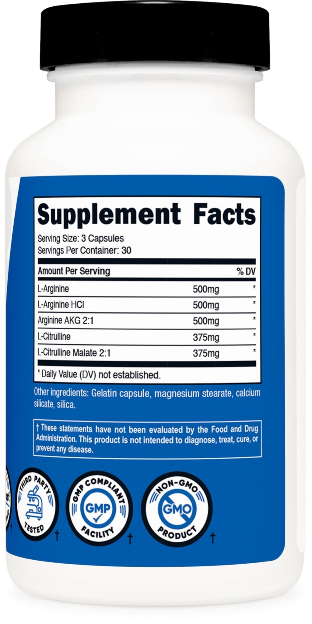 Nutricost Nitric Oxide Booster 2250mg, 180 Capsules - 750mg Per Casule, 60 Servings - Gluten Free and Non-GMO | 750mg Per Casule, 60 Servings, GMO-Free - PrimeBioHealth - canada supplements