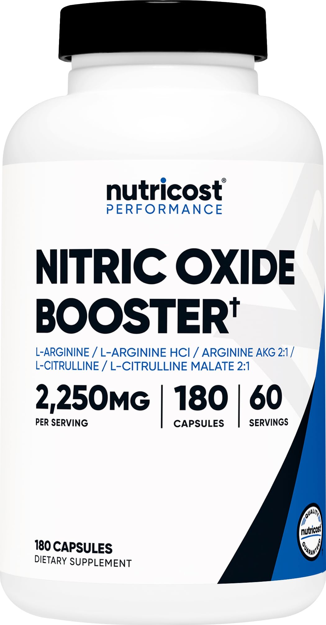 Nutricost Nitric Oxide Booster 2250mg, 180 Capsules - 750mg Per Casule, 60 Servings - Gluten Free and Non-GMO | 750mg Per Casule, 60 Servings, GMO-Free - PrimeBioHealth - canada supplements