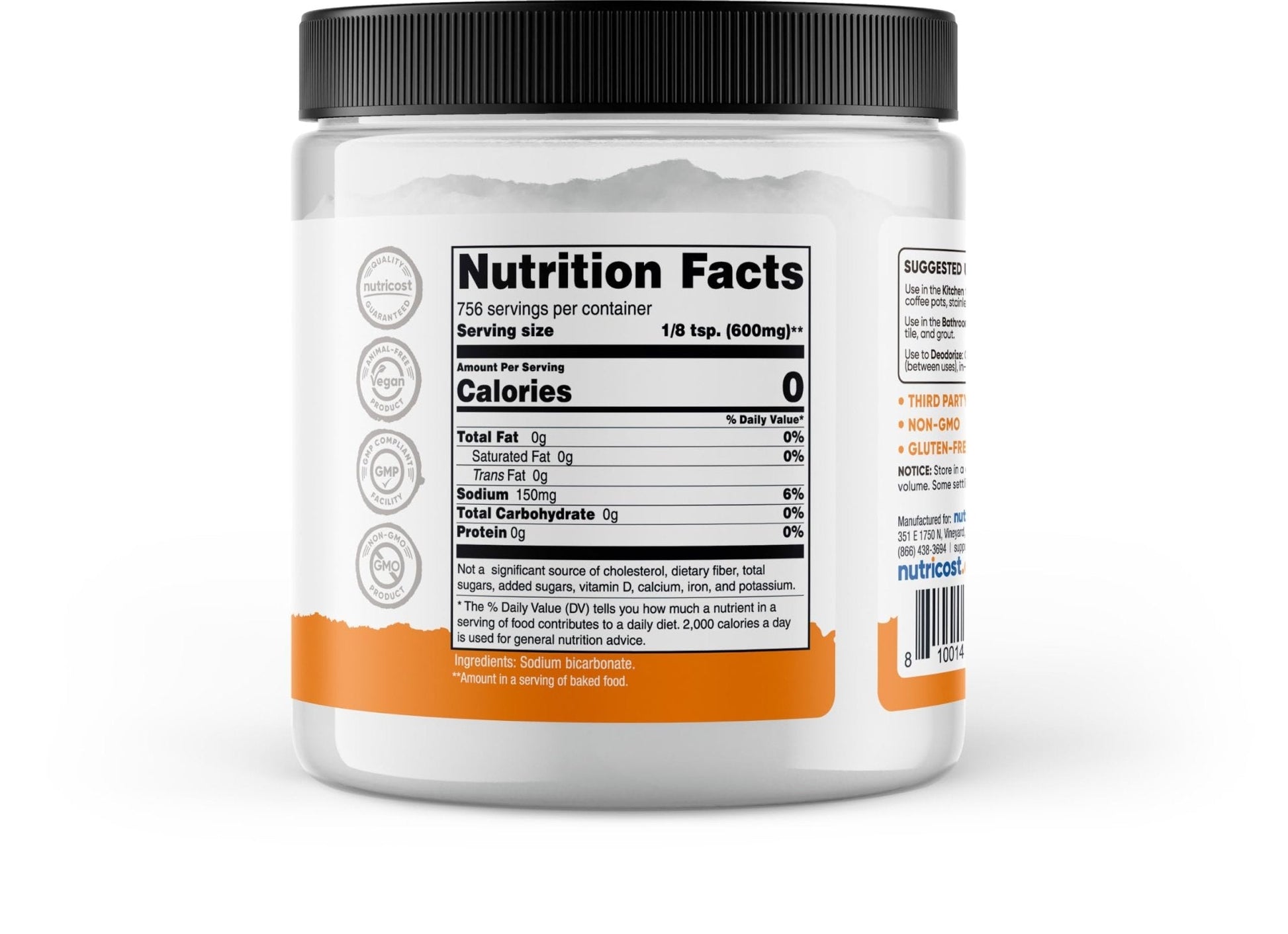 Nutricost Pantry Baking Soda (2 LBS) - For Baking, Cleaning & Deodorizing - PrimeBioHealth - canada supplements