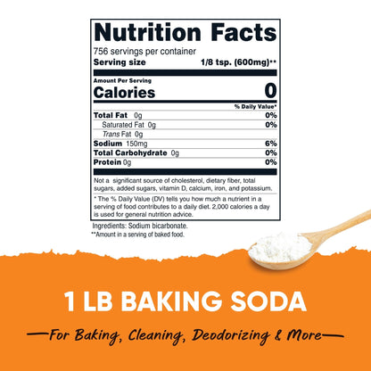 Nutricost Pantry Baking Soda (2 LBS) - For Baking, Cleaning & Deodorizing - PrimeBioHealth - canada supplements