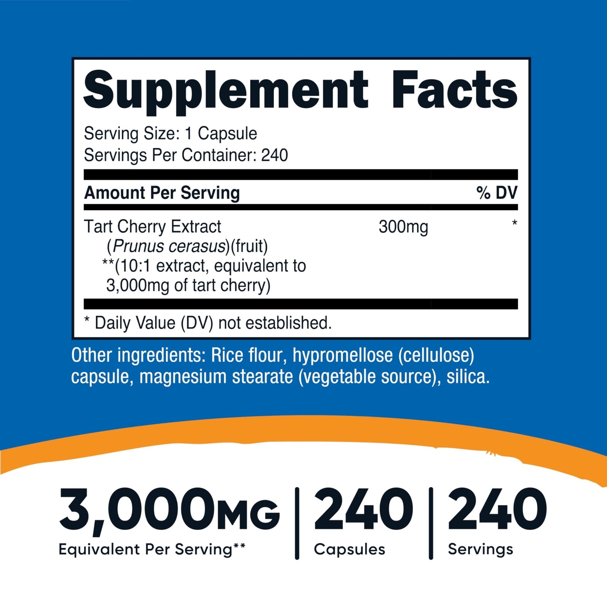 Nutricost Tart Cherry Extract 240 Vegetarian Capsules for 240 Servings per Bottle - Gluten Free, Non-GMO - PrimeBioHealth - canada supplements