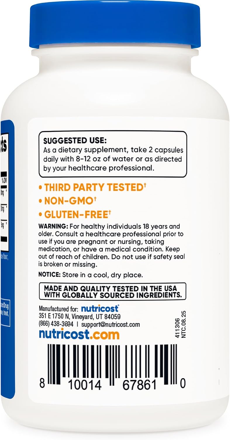 Nutricost Tongkat Ali 1,000mg 120 Capsules, Gluten Free, GMO-Free | With Tribulus Terrestris and BioPerine, Vegetarian Caps, Potent Extract - PrimeBioHealth - canada supplements