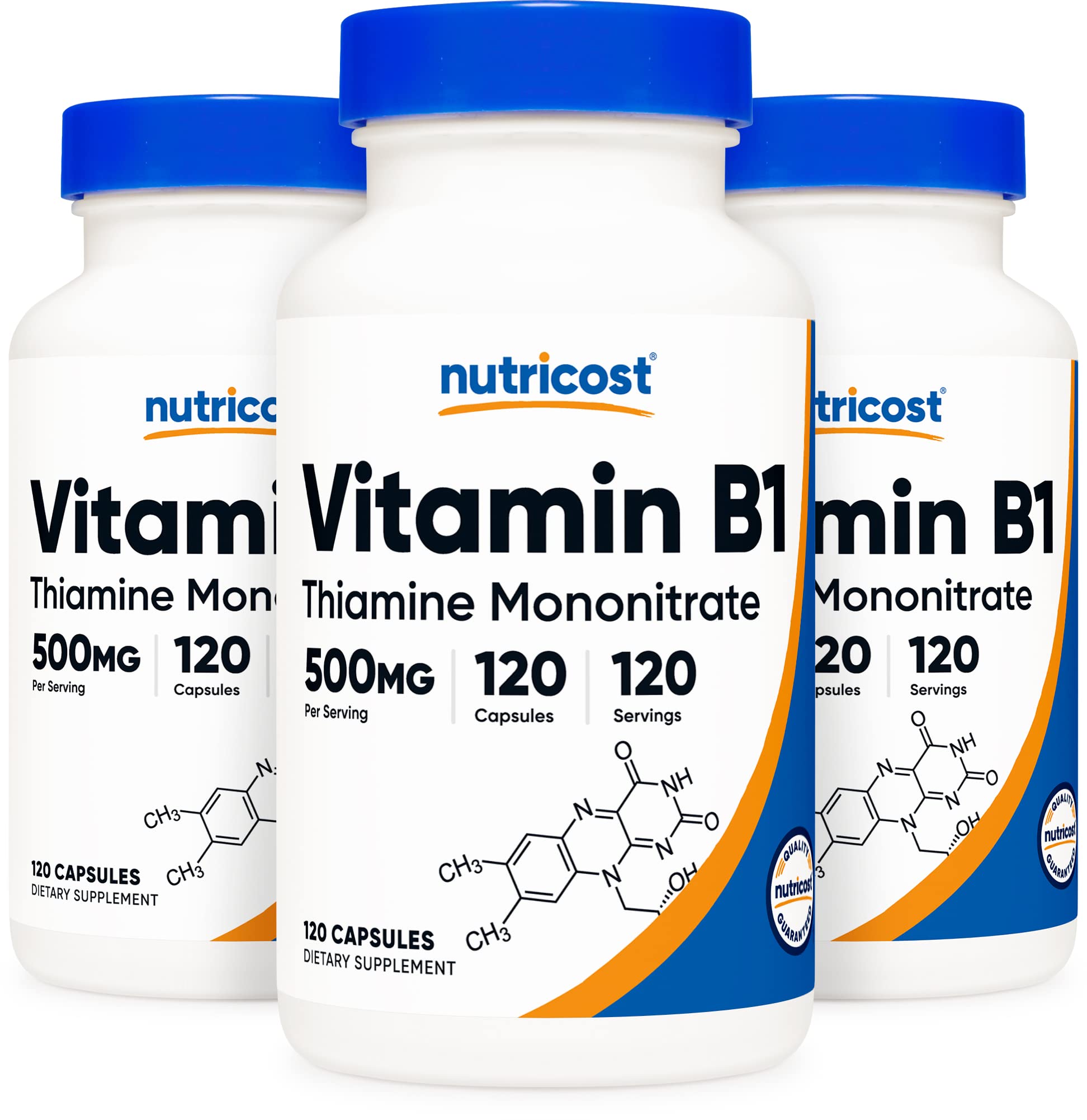 Nutricost Vitamin B1 (Thiamine) 500mg, 120 Capsules - PrimeBioHealth - canada supplements