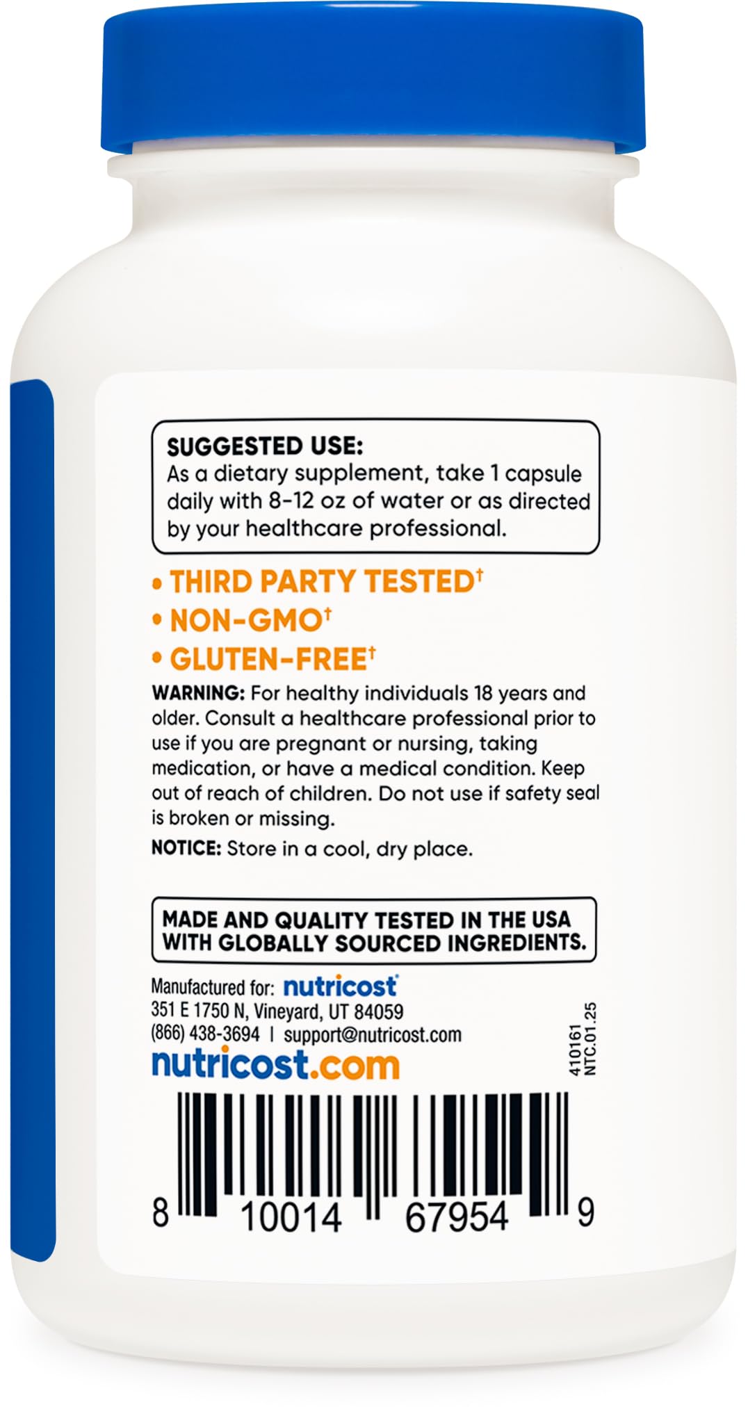 Nutricost Vitamin B1 (Thiamine) 500mg, 120 Capsules - PrimeBioHealth - canada supplements