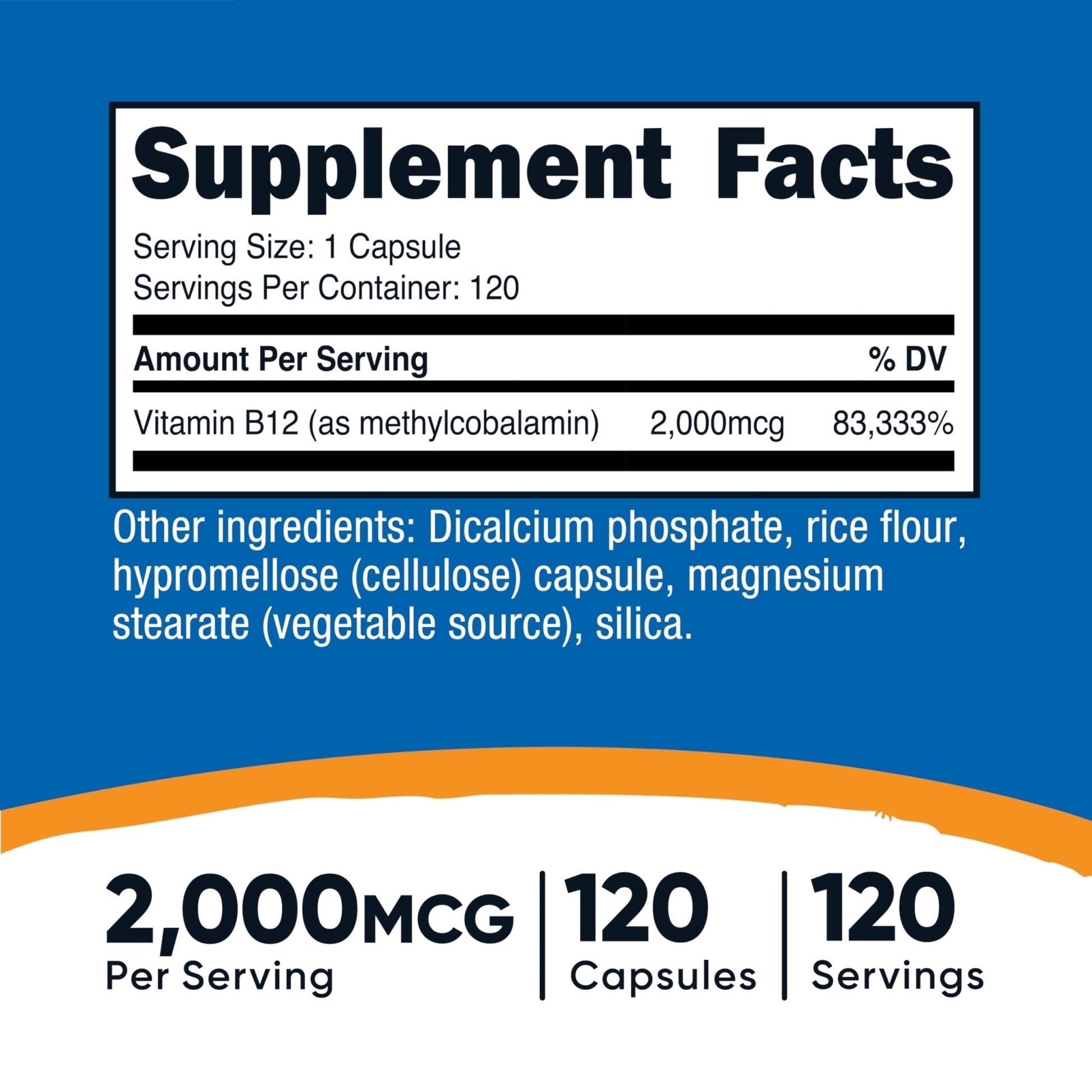 Nutricost Vitamin B12 (Methylcobalamin) 2000mcg, 240 Capsules - Vegetarian Caps, Non-GMO, Gluten Free B12 Supplement - PrimeBioHealth - canada supplements