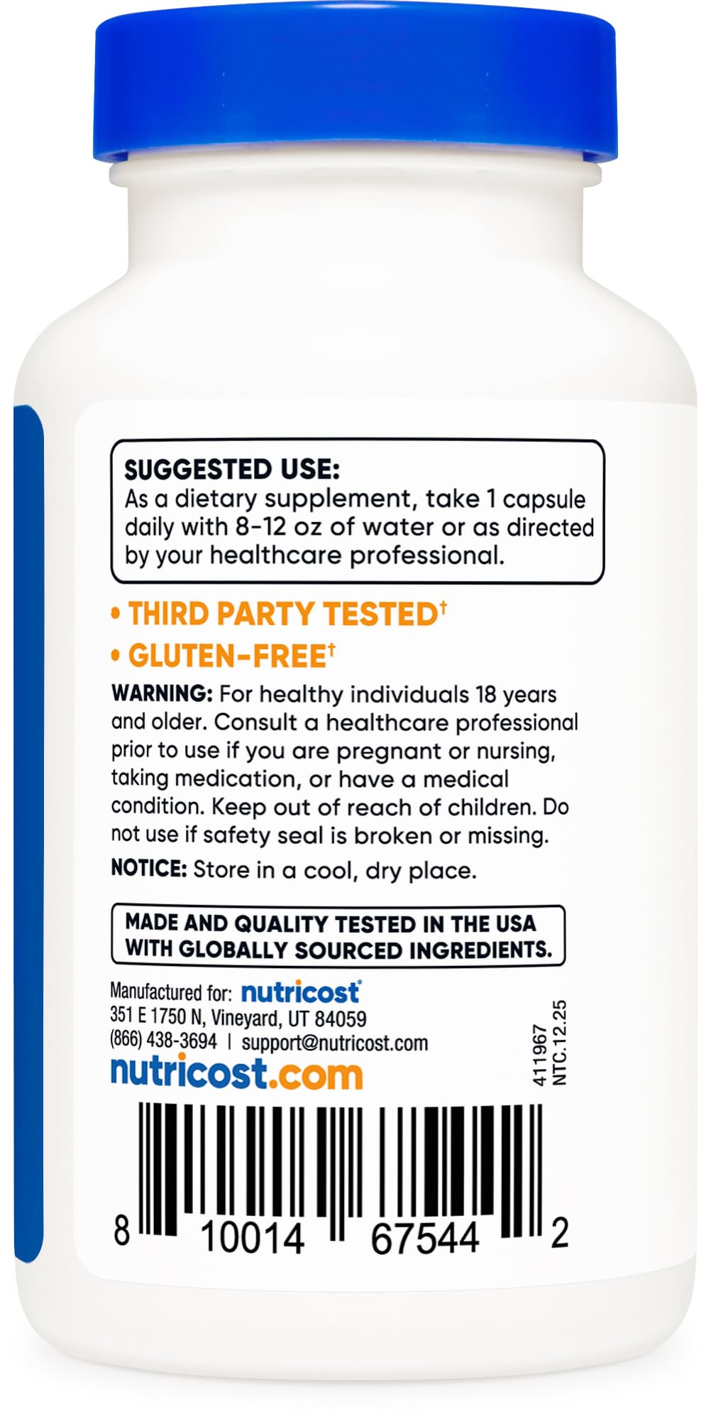Nutricost Vitamin B2 (Riboflavin) 400mg, 120 Capsules - Gluten Free, Non-GMO - PrimeBioHealth - canada supplements