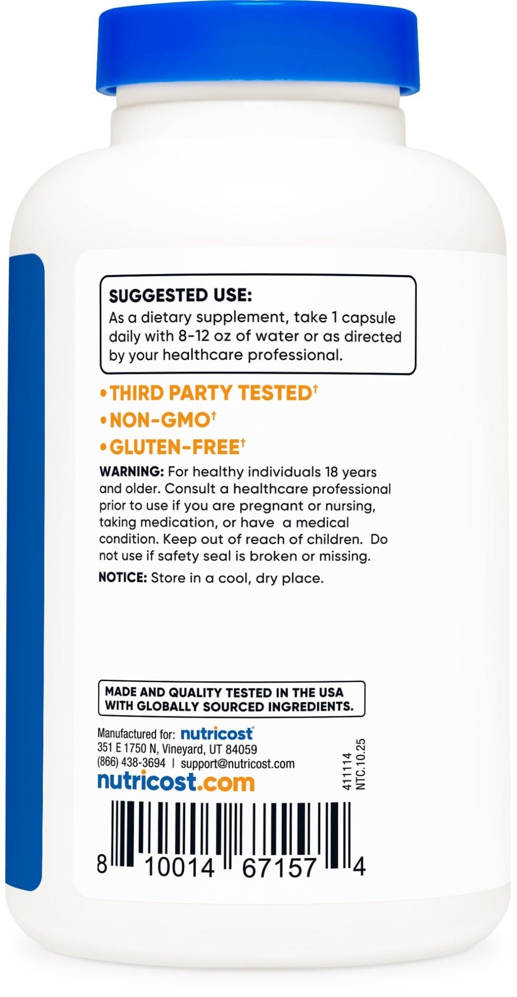 Nutricost Vitamin C with Rose Hips 1025mg, 240 Capsules, Gluten Free | Vitamin C 1,000mg, Rose Hips 25mg, GMO-Free - PrimeBioHealth - canada supplements