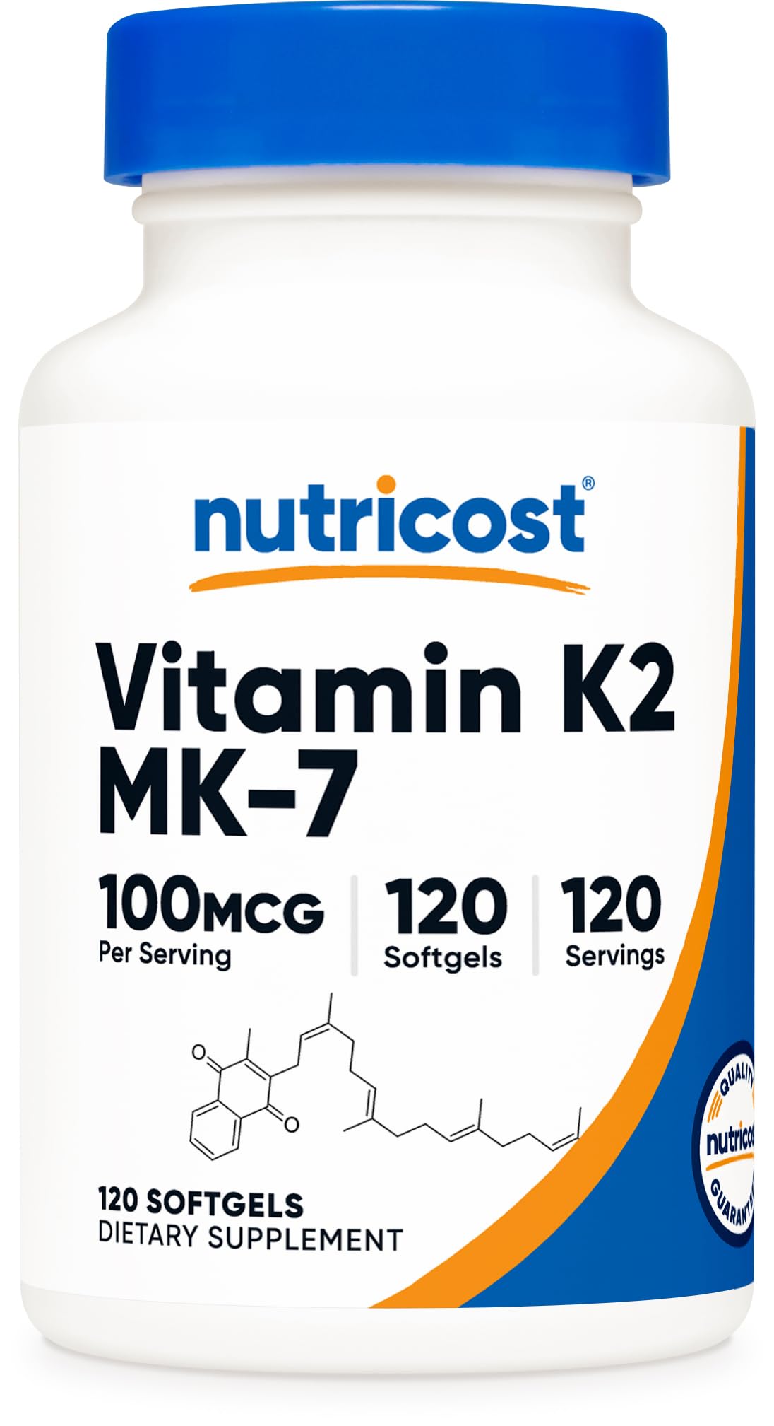 Nutricost Vitamin K2 MK-7 100 mcg, 240 Softgels, Gluten Free, GMO-Free | MK7 - PrimeBioHealth - canada supplements