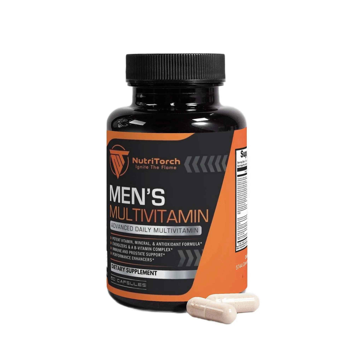 NutriTorch Multivitamin for Men – Adult Dietary Supplement with Vitamins A, C & D, Minerals & Antioxidants for Immune Support, Increased Energy