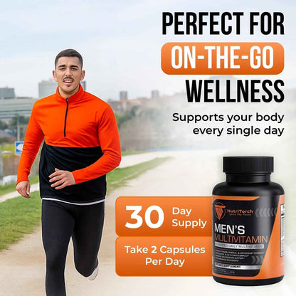 NutriTorch Multivitamin for Men – Adult Dietary Supplement with Vitamins A, C & D, Minerals & Antioxidants for Immune Support, Increased Energy