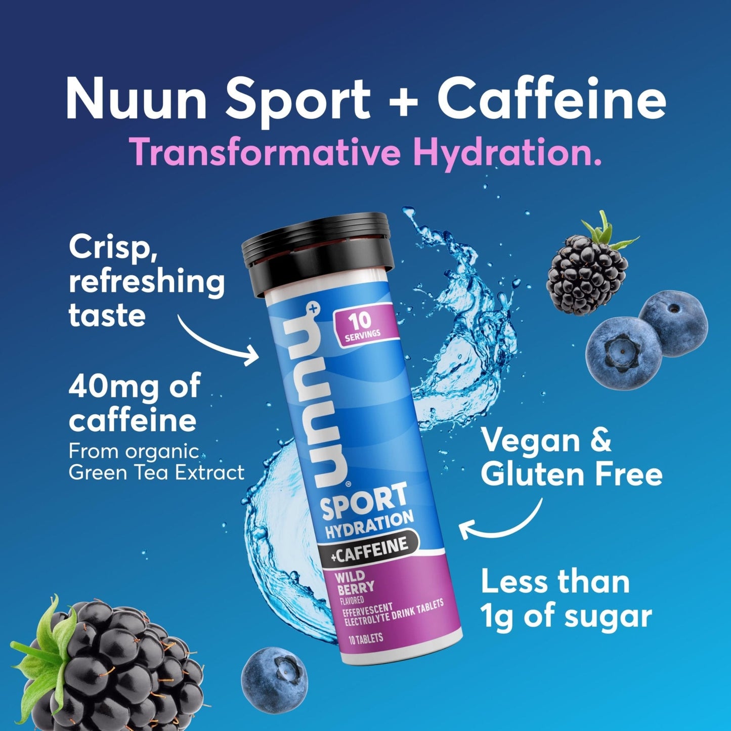 Nuun, Electrolyte Drink Tabs Energy Wild Berry, 8 Count, 1.9 Ounce - PrimeBioHealth - canada supplements