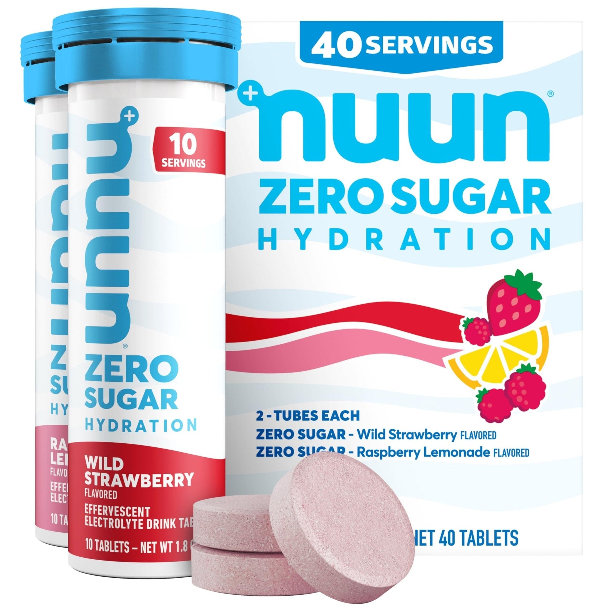 Nuun Zero Sugar Hydration Electrolyte Tablets - Magnesium, Calcium, Potassium, Chloride & Sodium, Light & Delicious Fruit Flavors, No Sugar, Gluten Free, Vegan - PrimeBioHealth - canada supplements