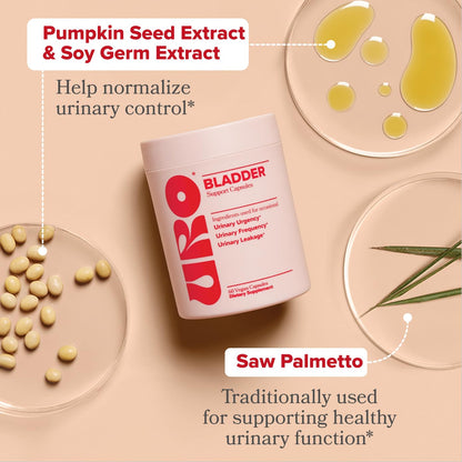 O Positiv URO Bladder Control Supplement for Urinary Urgency, Frequency, Leakage with Pumpkin Seed Extract, Soy Germ Extract - PrimeBioHealth - canada supplements