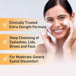 OCuSOFT Oust Demodex Foam Cleanser - Extra Strength - Foaming Cleanser for Eyelids & Eyelashes with Tea Tree Oil - PrimeBioHealth - canada supplements