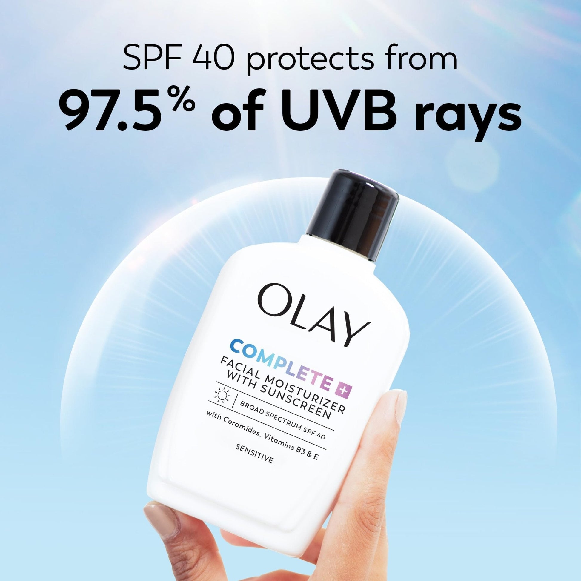 Olay Complete+ Face Moisturizer with Sunscreen SPF 40, For Sensitive Skin, Broad Spectrum Sun Protection, Fragrence-Free - PrimeBioHealth - canada supplements
