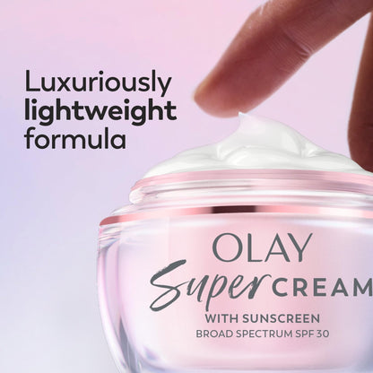 Olay Super Cream with Sunscreen SPF 30, Lightweight Face Moisturizer with Sun Protection - PrimeBioHealth - canada supplements