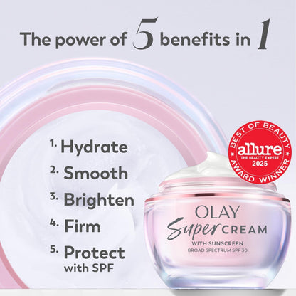 Olay Super Cream with Sunscreen SPF 30, Lightweight Face Moisturizer with Sun Protection - PrimeBioHealth - canada supplements