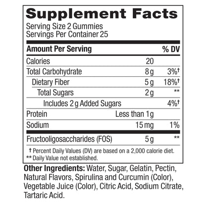 OLLY Fiber Gummy Rings, 5g Prebiotic Fiber, FOS (Fructo-oligosaccharides), Digestive Support, Berry Melon 50ct - PrimeBioHealth - canada supplements