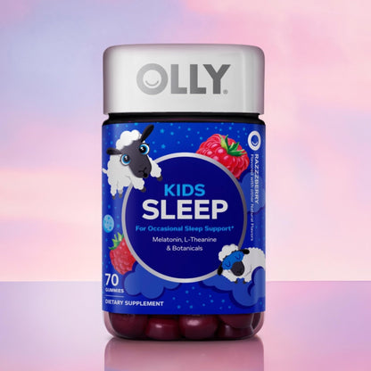OLLY Kids Sleep Gummies, 0.5mg Melatonin, L Theanine, Chamomile, and Lemon Balm, Raspberry - 70 Count - PrimeBioHealth - canada supplements