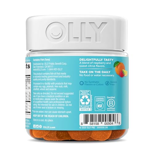 OLLY Prenatal Multivitamin Gummy, Supports Healthy Growth and Brain Development, Folic Acid, Vitamin D, Omega 3 DHA, Chewable Supplement - PrimeBioHealth - canada supplements