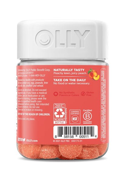 OLLY Probiotic + Prebiotic Gummy, Digestive Support and Gut Health, 500 Million CFUs, Fiber, Adult Chewable Supplement - PrimeBioHealth - canada supplements