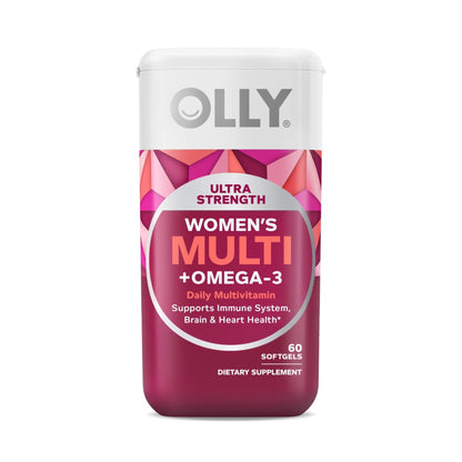 OLLY Ultra Women's Multi Softgels, Overall Health and Immune Support, Omega-3s, Iron, Vitamins A, D, C, E, B12, Daily Multivitamin, 30 Day Supply - 60 Count - PrimeBioHealth - canada supplements