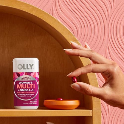 OLLY Ultra Women's Multi Softgels, Overall Health and Immune Support, Omega-3s, Iron, Vitamins A, D, C, E, B12, Daily Multivitamin, 30 Day Supply - 60 Count - PrimeBioHealth - canada supplements