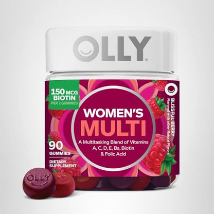OLLY Women's Daily Multivitamin Gummy, Vitamins A, D, C, E, Biotin, Folic Acid, Adult Chewable Vitamin - PrimeBioHealth - canada supplements