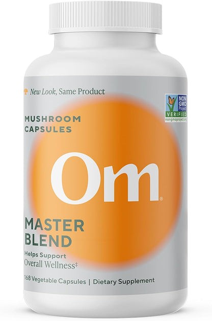 Om Master Blend Mushroom Capsules - Organic Mushroom Supplement with 10 Mushrooms and Ashwagandha – Supports Immunity, Gut Health & Stress Relief, 168 Count (56 Servings) - PrimeBioHealth - canada supplements