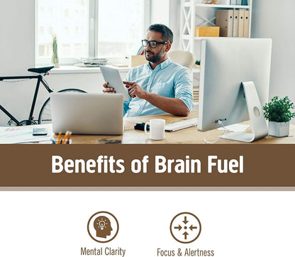OM MUSHROOM SUPERFOOD Brain Fuel Mushroom Powder Capsules Superfood Supplement, 90 Count, 30 Days, Lion's Mane, Reishi Blend Plus Folate, Mental Clarity, Mushroom Supplement - PrimeBioHealth - canada supplements