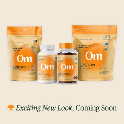 OM MUSHROOM SUPERFOOD Cordyceps Mushroom Capsules Superfood Supplement, 90 Count, 30 Days, Organic Energy Supplement for Stamina and Endurance - PrimeBioHealth - canada supplements