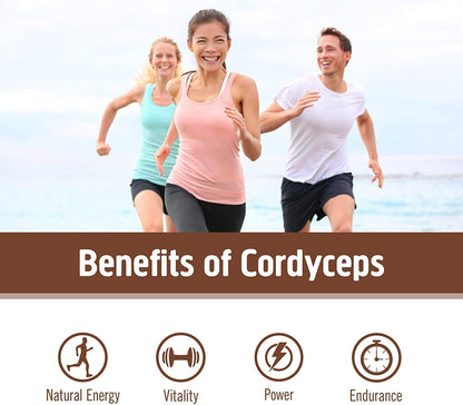 OM MUSHROOM SUPERFOOD Cordyceps Mushroom Capsules Superfood Supplement, 90 Count, 30 Days, Organic Energy Supplement for Stamina and Endurance - PrimeBioHealth - canada supplements