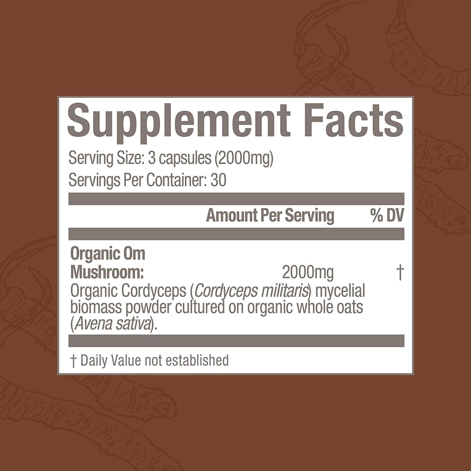 OM MUSHROOM SUPERFOOD Cordyceps Mushroom Capsules Superfood Supplement, 90 Count, 30 Days, Organic Energy Supplement for Stamina and Endurance - PrimeBioHealth - canada supplements