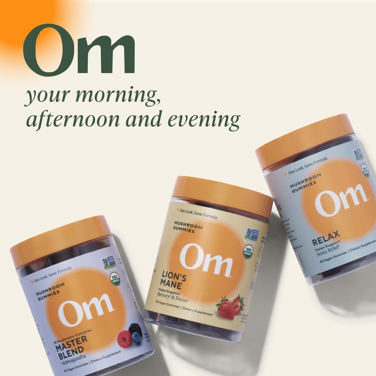 OM MUSHROOM SUPERFOOD Master Blend Mushroom Gummies – Organic 10-Mushroom Complex with Ashwagandha – Supports Immunity, Gut Health & Stress Relief – Mixed Berry Flavor – 28 Servings, 56 Count. - PrimeBioHealth - canada supplements