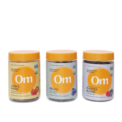 OM MUSHROOM SUPERFOOD Master Blend Mushroom Gummies – Organic 10-Mushroom Complex with Ashwagandha – Supports Immunity, Gut Health & Stress Relief – Mixed Berry Flavor – 28 Servings, 56 Count. - PrimeBioHealth - canada supplements