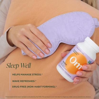 OM MUSHROOM SUPERFOOD Sleep Mushroom Capsules Superfood Supplement, 90 Count, 30 Days, Reishi, GABA, L-Theanine, Melatonin for Rest & Sleep Quality Superfood Supplement - PrimeBioHealth - canada supplements