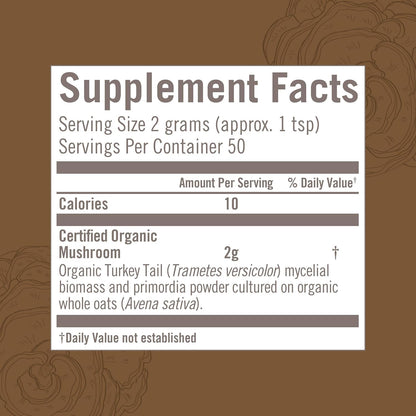 OM MUSHROOM SUPERFOOD Turkey Tail Organic Mushroom Powder Pouch, 7.05 Ounce, 100 Servings, Immune Support, Polysacchrides, Beta-Glucans, Gut Health & Holistic Defense Mushroom Supplement - PrimeBioHealth - canada supplements