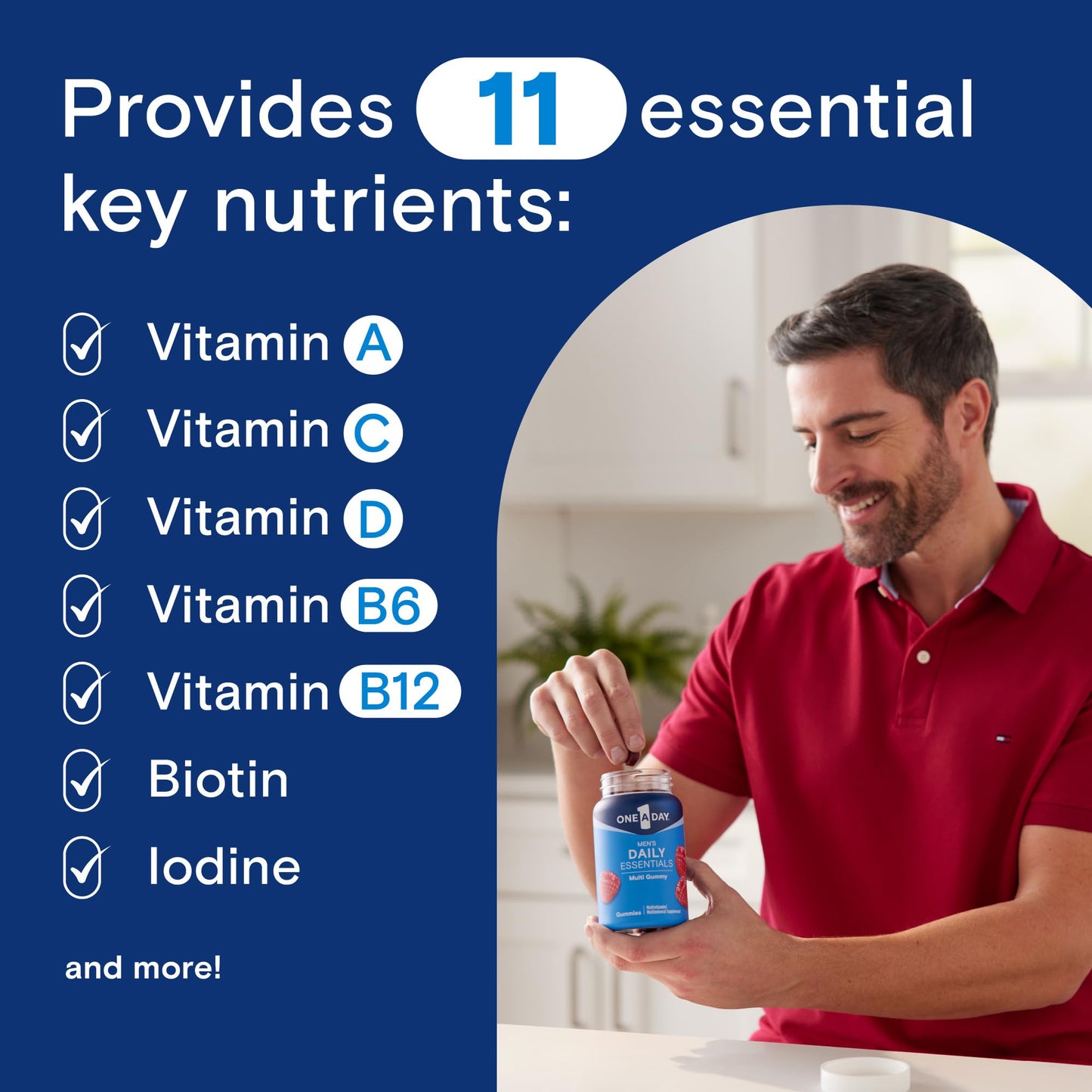 One A Day Men’s Daily Essentials Multivitamin Gummies, Multivitamin for Men, Bone Health, Zinc, Raspberry Natural Flavor, 120 Gummies - PrimeBioHealth - canada supplements